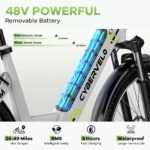 YorkE 26" Electric Bike for Adults, 1000W Peak Motor, 80-Mile Range, Removable Battery, 7-Speed, All-Terrain E-Bike - Image 3