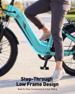 Hopepeak C30 Electric Bike, 1800W Peak Motor, 24" Fat Tires, 48V 15.6Ah Battery, 75-Mile Range, 7-Speed, Step-Through - Image 5