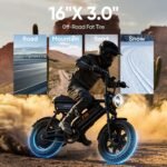URLIFE 16" Electric Bike for Adults & Teens, 1000W Motor, 28 MPH, 48V 13Ah Battery, Dirt/Mountain E-Bike, UL 2849 - Image 5