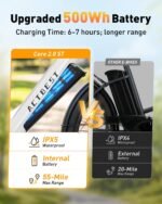 ACTBEST Core ST 2.0 Electric Bike, 1200W Peak Motor, 48V 10.4Ah Battery, 55-Mile Range, 26" Wheels, 7-Speed, Step-Through - Image 3