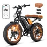 Electric Bike for Adults, 20x4" Fat Tires, Retro E-Bike, Sable Black, Fat Tire Electric Bicycle