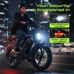 SISIGAD Electric Bike for Adults, 1500W Peak Motor, 48V 15/30Ah Battery, 100-Mile Range, 20" Fat Tires, Full Suspension - Image 6