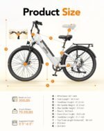 Qlife Cityone Plus Electric Bike for Adults, 1200W Peak Motor - Image 8