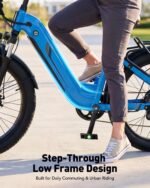 Hopepeak C30 Electric Bike, 1800W Peak Motor, 24" Fat Tires, 48V 15.6Ah Battery, 75-Mile Range, 7-Speed, Step-Through - Image 5