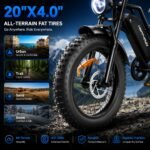Happyrun G50 Electric Bike for Adults, 1500W Motor, 48V 18Ah Battery, 68+ Mile Range, Long-Range E-Bike - Image 5