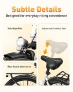 ACTBEST Core ST 2.0 Electric Bike, 1200W Peak Motor, 48V 10.4Ah Battery, 55-Mile Range, 26" Wheels, 7-Speed, Step-Through - Image 6