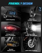 YVY Adult Electric Bike, 3000W Peak Motor, 48V 15.6-40Ah Battery, Up to 180-Mile Range, 20" Fat Tires, Dual Suspension - Image 6