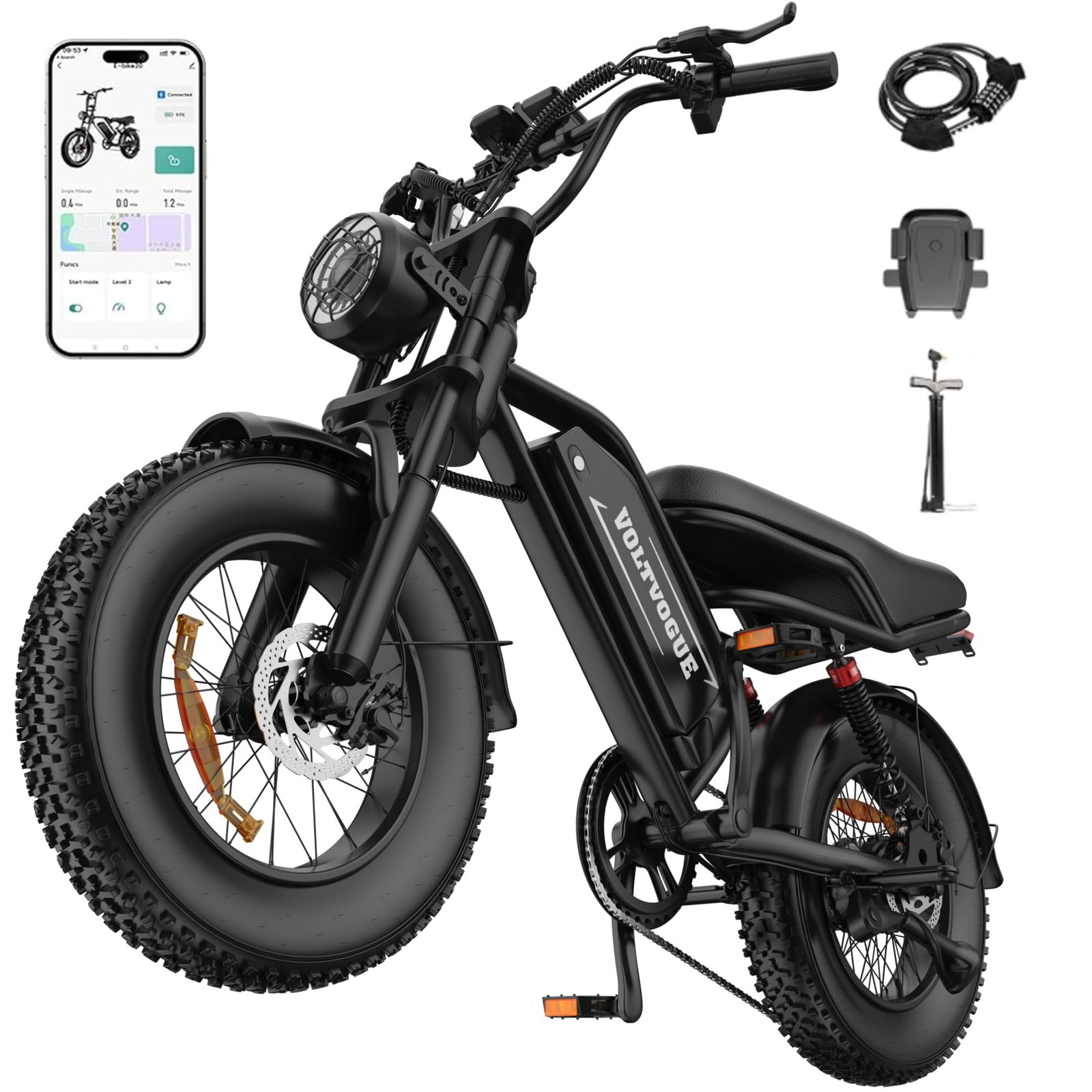 71l-O-qFowL VOLTVOGUE Electric Bike, Full Suspension, 1500W Peak Motor, 70-Mile Range, 48V Removable Battery, Fat Tires, App Control - Image 1