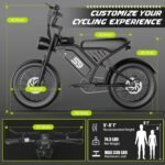 ASKGO Electric Bike for Adults & Teens, 2500W Peak, 36 MPH, 65-Mile Range, 48V 20Ah Battery, 20" Fat Tires, NFC Unlock - Image 9