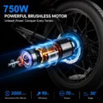 Happyrun G50 Electric Bike for Adults, 1500W Motor, 48V 18Ah Battery, 68+ Mile Range, Long-Range E-Bike - Image 2