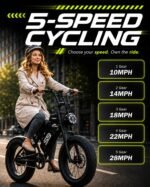 Electric Bike for Adults, 2500W Peak Motor, 32 MPH, 65-Mile Range, 48V 20Ah Battery, 20" Fat Tires, NFC Unlock - Image 7