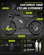 Electric Bike for Adults, 2500W Peak Motor, 32 MPH, 65-Mile Range, 48V 20Ah Battery, 20" Fat Tires, NFC Unlock - Image 9