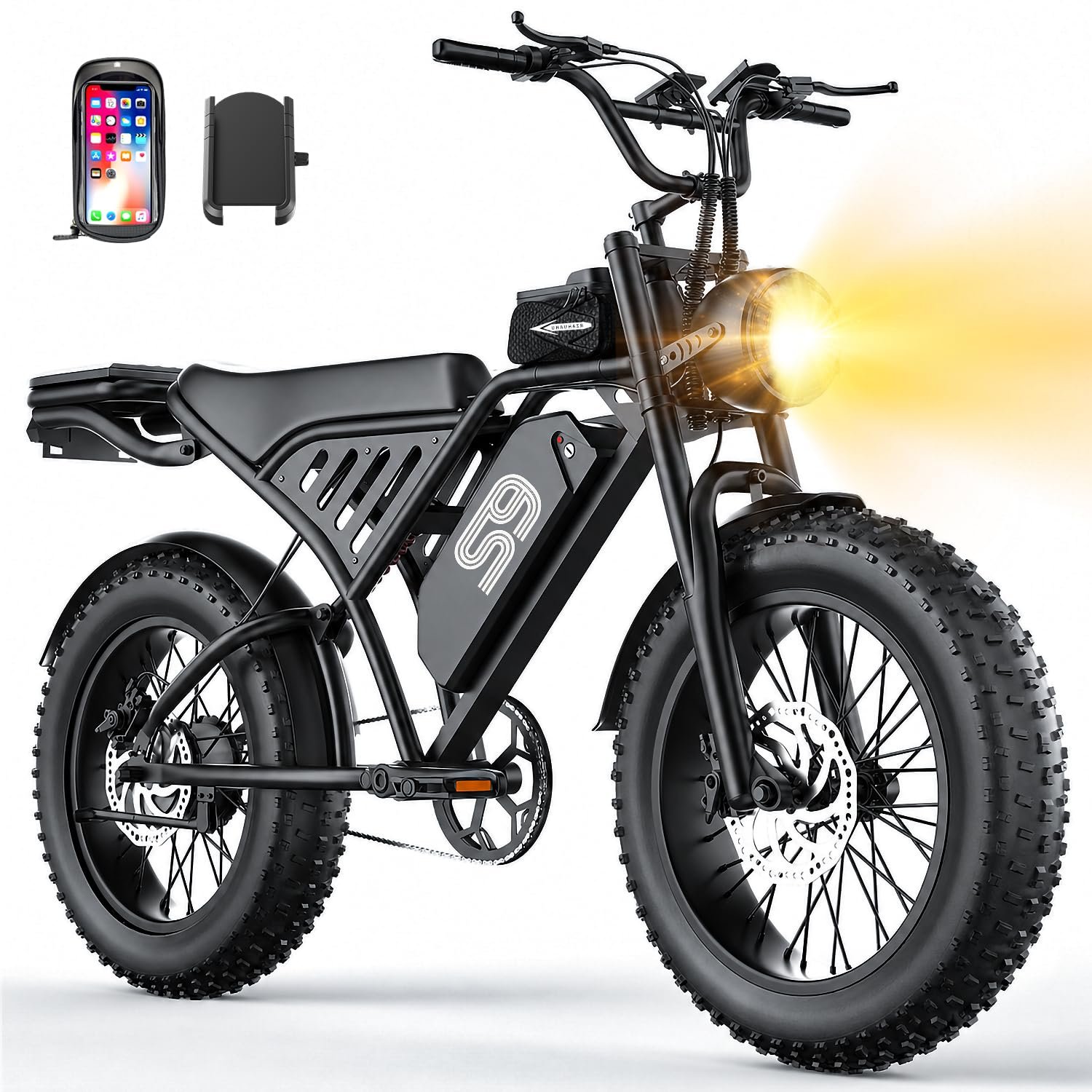71zk4SI17OL ASKGO Electric Bike for Adults & Teens, 2500W Peak, 36 MPH, 65-Mile Range, 48V 20Ah Battery, 20" Fat Tires, NFC Unlock - Image 1