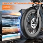 ASKGO Electric Bike for Adults & Teens, 2500W Peak, 36 MPH, 65-Mile Range, 48V 20Ah Battery, 20" Fat Tires, NFC Unlock - Image 6