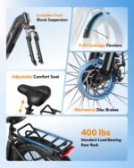 Hopepeak C30 Electric Bike, 1800W Peak Motor, 24" Fat Tires, 48V 15.6Ah Battery, 75-Mile Range, 7-Speed, Step-Through - Image 7