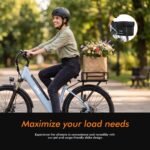Qlife Cityone 48V Step-Through Electric Bike, Long-Range Commuter E-Bike, 26" Tires, 7-Speed, Extended Battery, Blue - Image 5