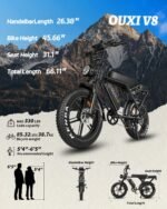 OUXI V8 Electric Bike for Adults, 1000W/1500W Peak Motor, 10.4/15/30Ah Battery, Fat Tire E-Bike - Image 7