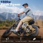 VOLTVOGUE Electric Bike, Full Suspension, 1500W Peak Motor, 70-Mile Range, 48V Removable Battery, Fat Tires, App Control - Image 7