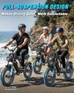 YVY Adult Electric Bike, 3000W Peak Motor, 48V 15.6-40Ah Battery, Up to 180-Mile Range, 20" Fat Tires, Dual Suspension - Image 4