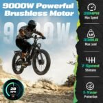 EcoE 9000W Dual Motor Electric Bike, 52 MPH, 60V 32Ah Battery, 26x4 Fat Tires, Off-Road E-Bike - Image 2