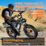 ASKGO Electric Bike for Adults & Teens, 2500W Peak, 36 MPH, 65-Mile Range, 48V 20Ah Battery, 20" Fat Tires, NFC Unlock - Image 6