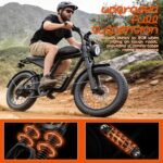 Feifayzx Electric Bike for Adults, 1500W Peak Motor, 35 MPH, 60-Mile Range, 20x4" Fat Tires, 7-Speed, Hydraulic Disc Brakes - Image 6
