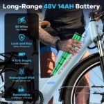 Aelith 26" Electric Bike for Adults, Commuter E-Bike for Women, City Electric Bicycle - Image 3