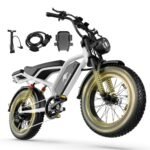 VOLTVOGUE Electric Bike, 1500W Peak Motor, 70-Mile Range, 48V Removable Battery, Full Suspension, 20" Fat Tires, LED Headlights