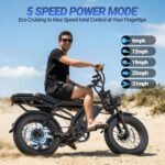 HQYEX Electric Bike for Adults, 1500W Brushless Motor, 48V 20Ah Battery, 31 MPH, 20" Fat Tires, Dual Suspension - Image 4