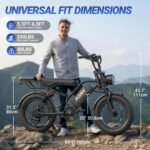 HQYEX Electric Bike for Adults, 1500W Brushless Motor, 48V 20Ah Battery, 31 MPH, 20" Fat Tires, Dual Suspension - Image 9