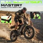 Electric Bike for Adults, 20x4" Fat Tires, Retro E-Bike, Sable Black, Fat Tire Electric Bicycle - Image 6