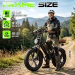 Electric Bike for Adults, 20x4" Fat Tires, Retro E-Bike, Sable Black, Fat Tire Electric Bicycle - Image 5